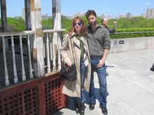 Anne-Katrin Titze with John Buffalo Mailer at Cornelia Parker's PsychoBarn on The Met Roof Garden